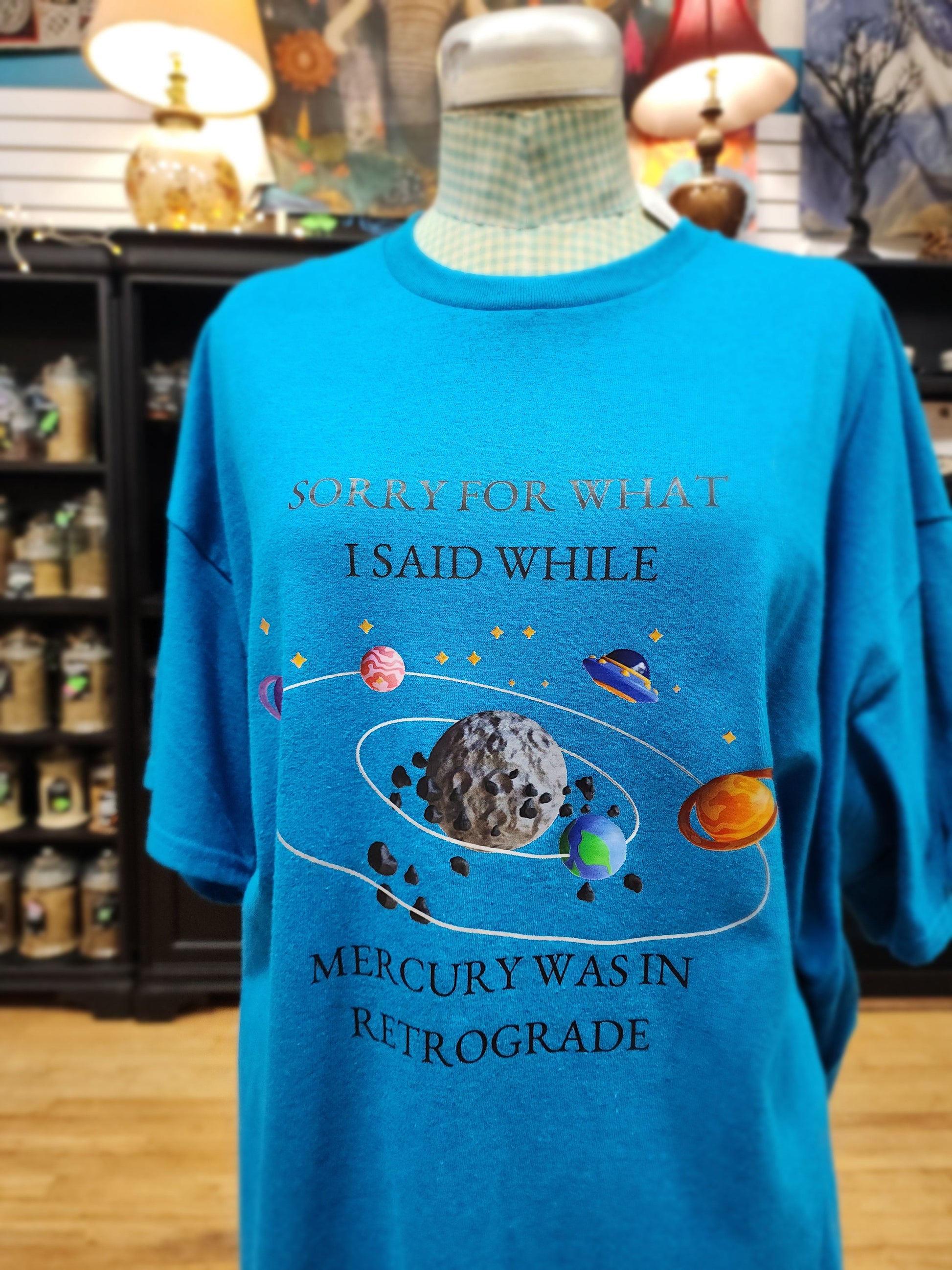 Sorry For What I Said During Mercury Retrograde - Spiritual Tshirt Designs - Blue / 2Xlarge - Clothing & Apparel