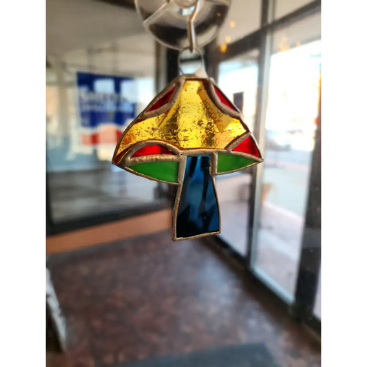 🍄 Stained Glass Mushroom - 3 5/8’’ 🌈 - Home Decor