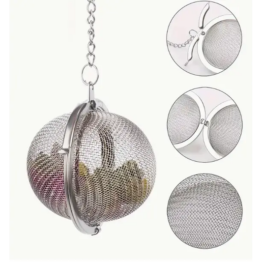 ☕✨ Stainless Steel Tea Infuser for Loose Tea – Sphere Locking Spice Tea Ball Strainer! 🌿 - Teas & Accessories