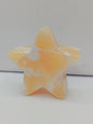 🌙⭐ Star and Moon Carvings – Dream Manifest and Illuminate Your Path ✨ - Orange Calcite Star - 2.5’’