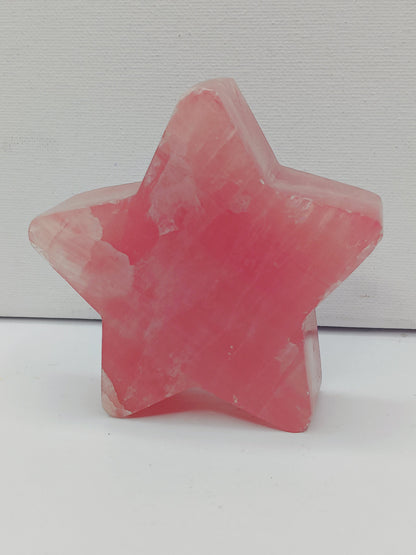 🌙⭐ Star and Moon Carvings – Dream Manifest and Illuminate Your Path ✨ - Red Calcite Star - 3.5’’