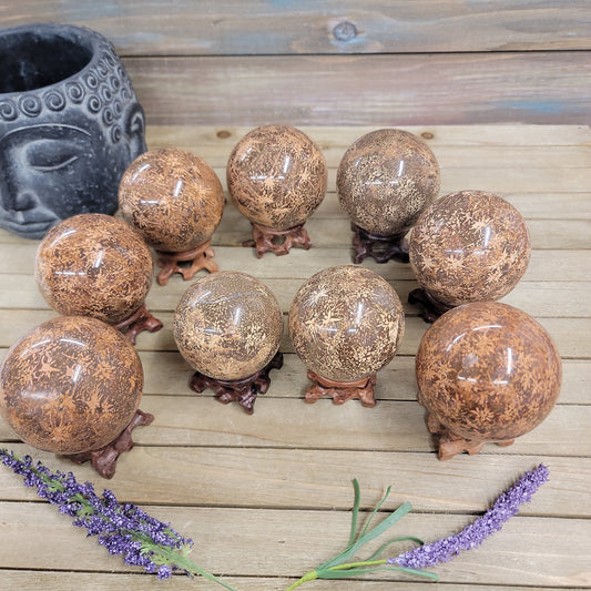 🌟🪐 Starburst Jasper Spheres (2’’ to 2.5’’) – Radiate Positivity and Grounding Energy! 🪐🌟 - Spheres