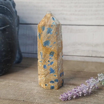 Starlight Blues - Golden Jasper with Azurite - 48 - Towers