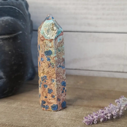 Starlight Blues - Golden Jasper with Azurite - 60 - Towers