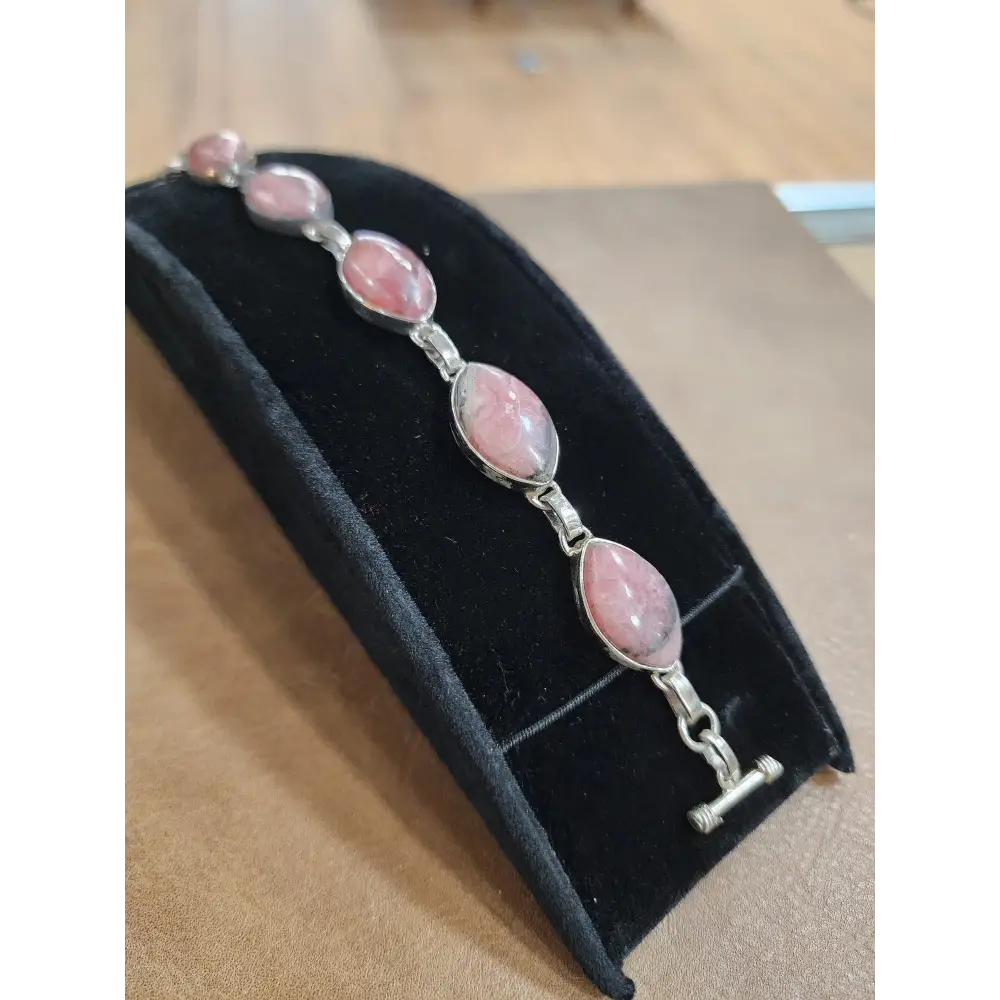 Sterling Silver Bracelets with Metaphysical Elegance ✨ - Rhodochrocite - Jewelry