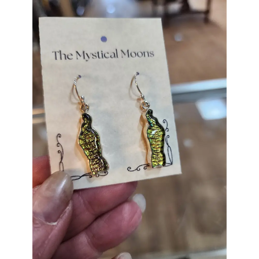 ✨ Sterling Silver Dichroic Glass Earrings ✨ - Jewelry