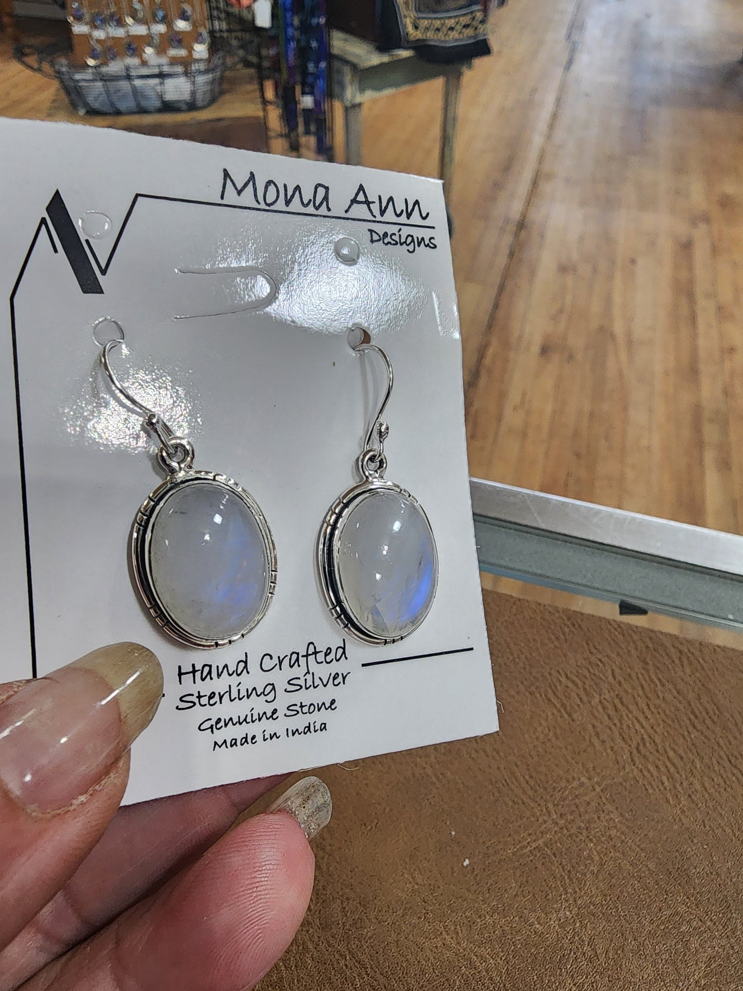 🌙✨ Sterling Silver Rainbow Moonstone Earrings – Lunar Light & Intuitive Beauty! 💎 - Jewelry
