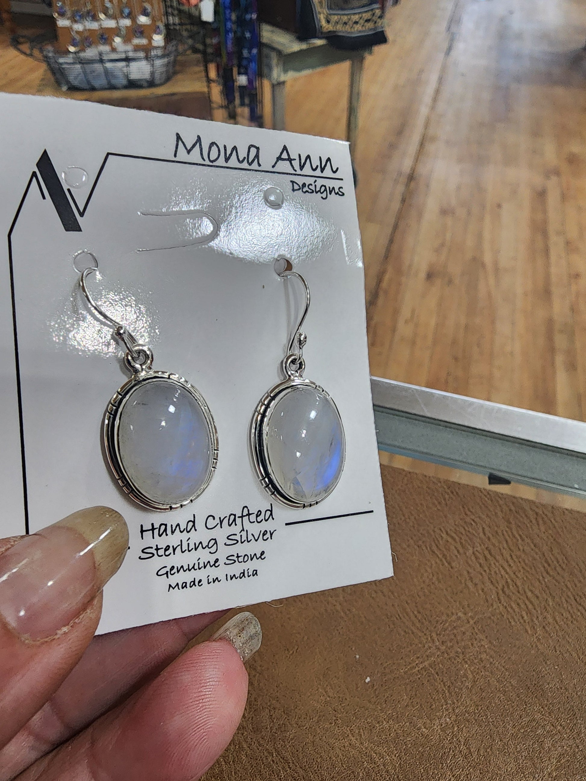 🌙✨ Sterling Silver Rainbow Moonstone Earrings – Lunar Light & Intuitive Beauty! 💎 - Jewelry