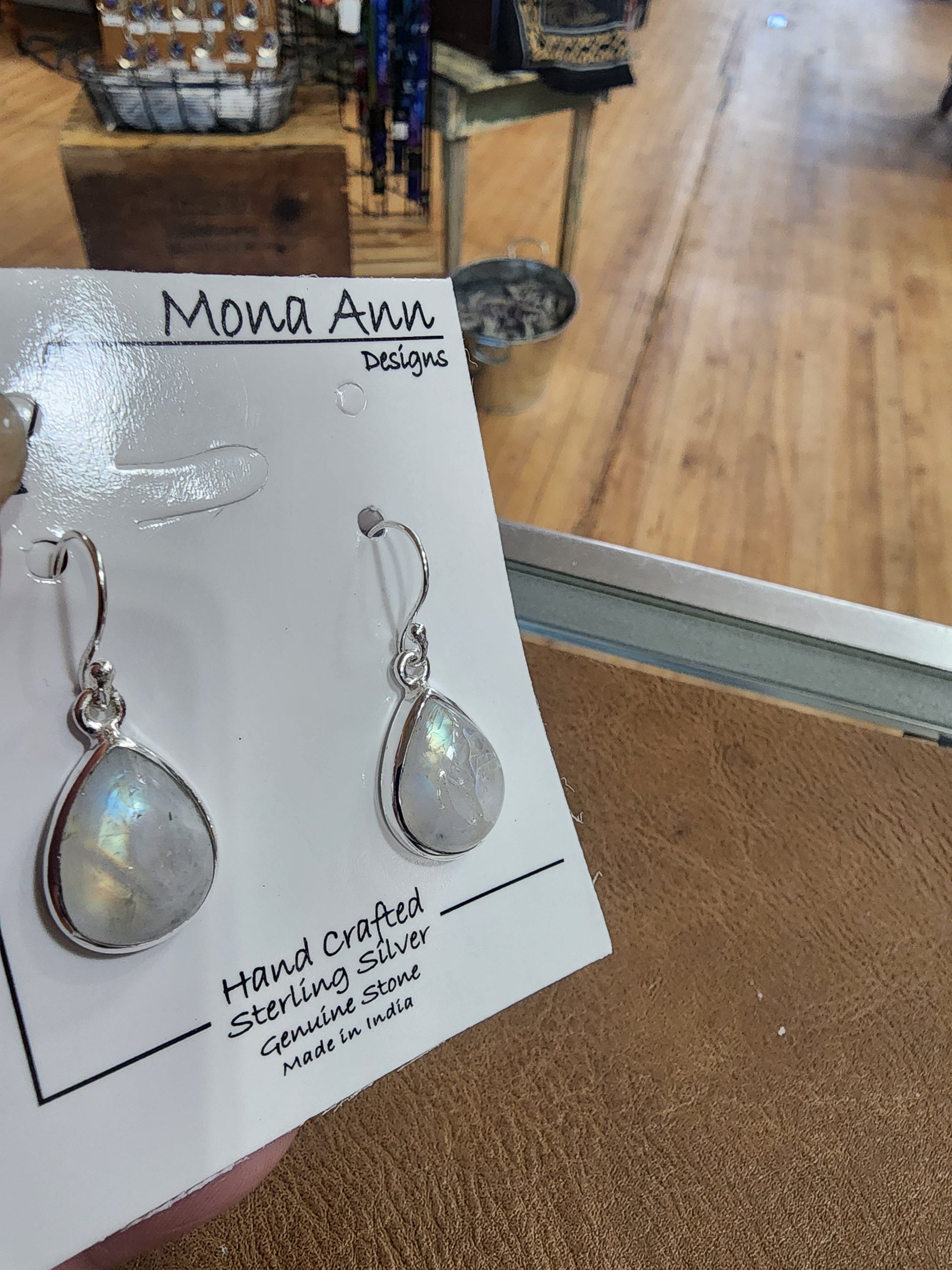 🌙✨ Sterling Silver Rainbow Moonstone Teardrop Earrings – Divine Feminine & Lunar Magic! 💎 - Jewelry