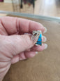 ✨ Sterling Silver Rings ✨ - Mens Kokpeli Size 9 inlaid Turquoise - Jewelry