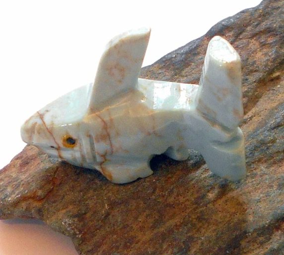 Stone Carved Animal Spirit Guides - Shark - Carvings