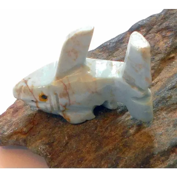 Stone Carved Animal Spirit Guides - Shark - Carvings