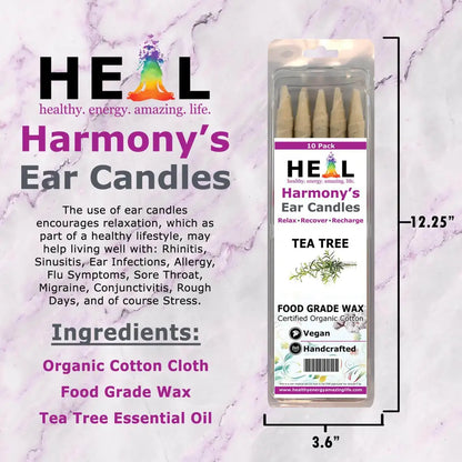 🕯️🌱 Tea Tree Ear Candles by Doc Harmony – 2-Pack – Purifying Refreshing Self-Care! ✨ - Candles & Accessories