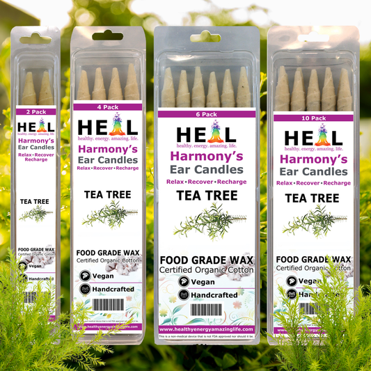 🕯️🌱 Tea Tree Ear Candles by Doc Harmony – 2-Pack – Purifying Refreshing Self-Care! ✨ - Candles & Accessories
