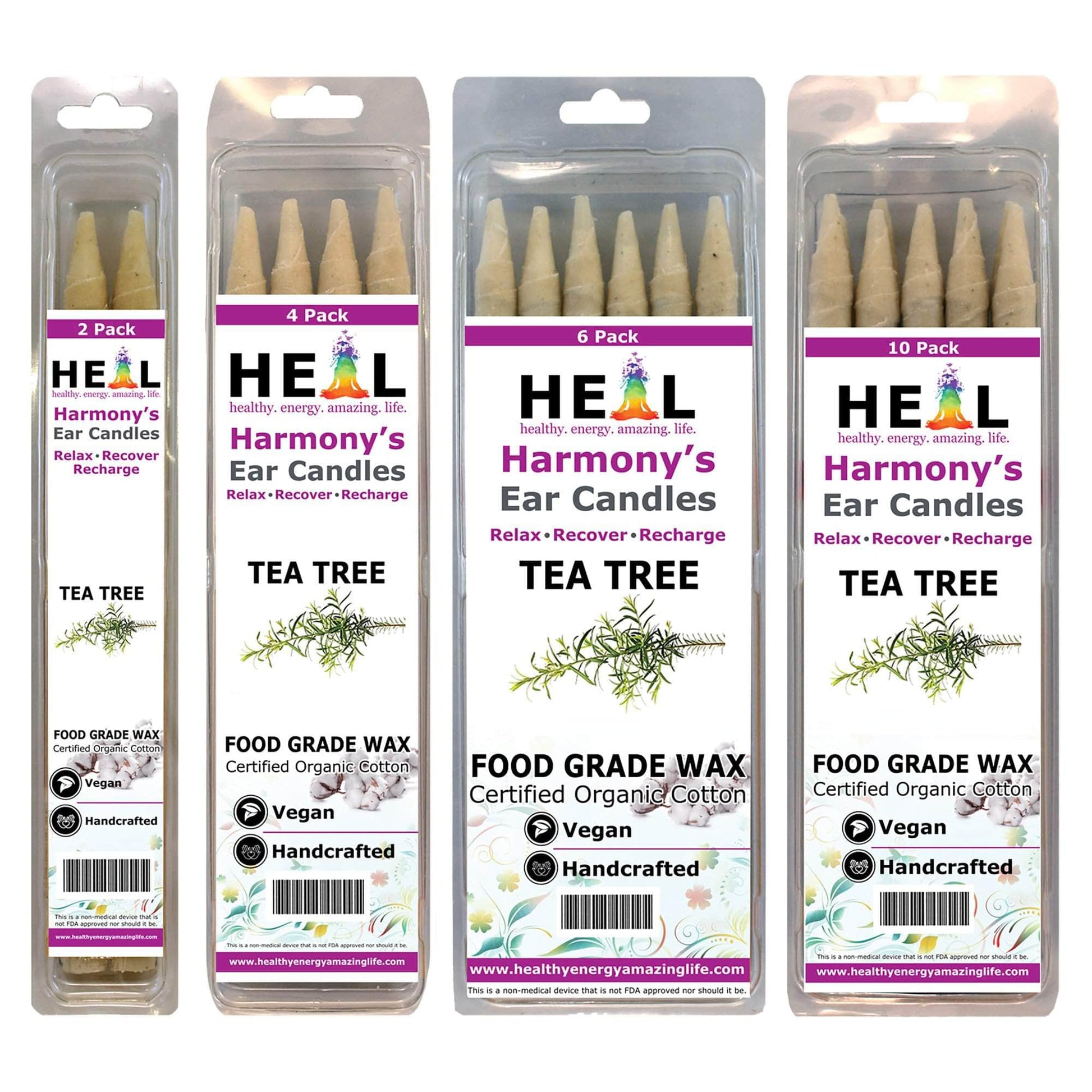 🕯️🌱 Tea Tree Ear Candles by Doc Harmony – 2-Pack – Purifying Refreshing Self-Care! ✨ - Candles & Accessories