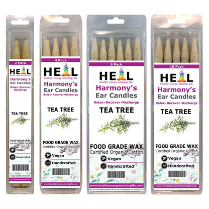 🕯️🌱 Tea Tree Ear Candles by Doc Harmony – 2-Pack – Purifying Refreshing Self-Care! ✨ - Candles & Accessories