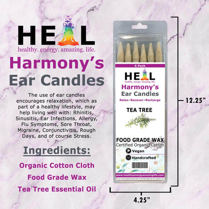 🕯️🌱 Tea Tree Ear Candles by Doc Harmony – 2-Pack – Purifying Refreshing Self-Care! ✨ - Candles & Accessories