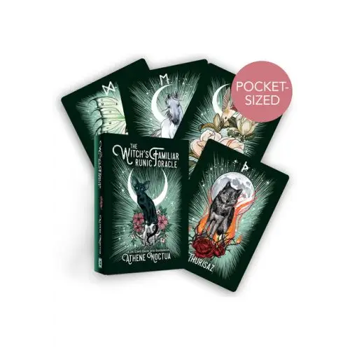 🦉✨ The Witch’s Familiar Runic Oracle – 24-Card Deck and Guidebook by Athene Noctua – Rune Wisdom Animal Allies