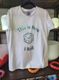 This is How I Roll - Spiritual Tshirt Designs - White / Large- Irridescent Blue Graphic - Clothing & Apparel
