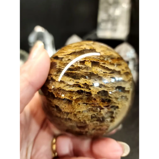 🌈✨ Thousand Layer & Garden Quartz Sphere with Incredible Rainbows – 3.25’’ – Layers of Mystery & Enchantment! 🌿
