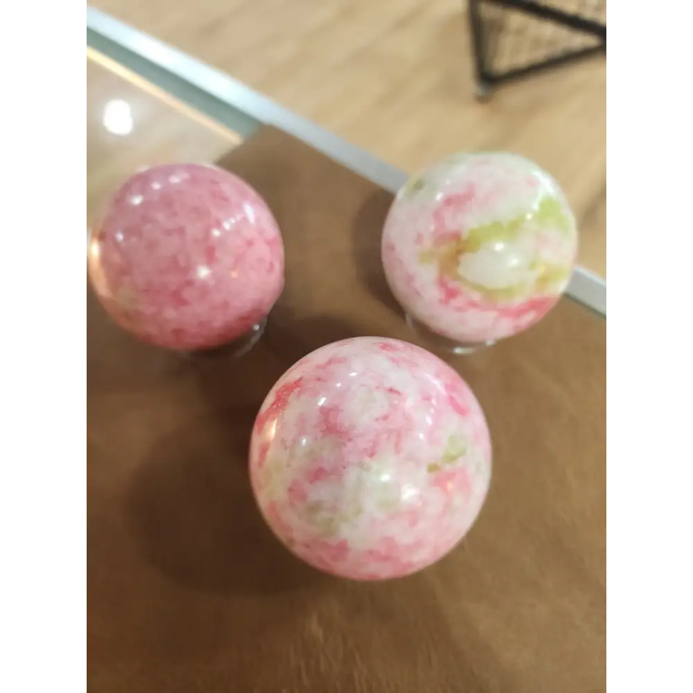 🌸✨ Thulite Sphere (2’’) – Joyful Energy & Heartfelt Connection! 💖 - Spheres