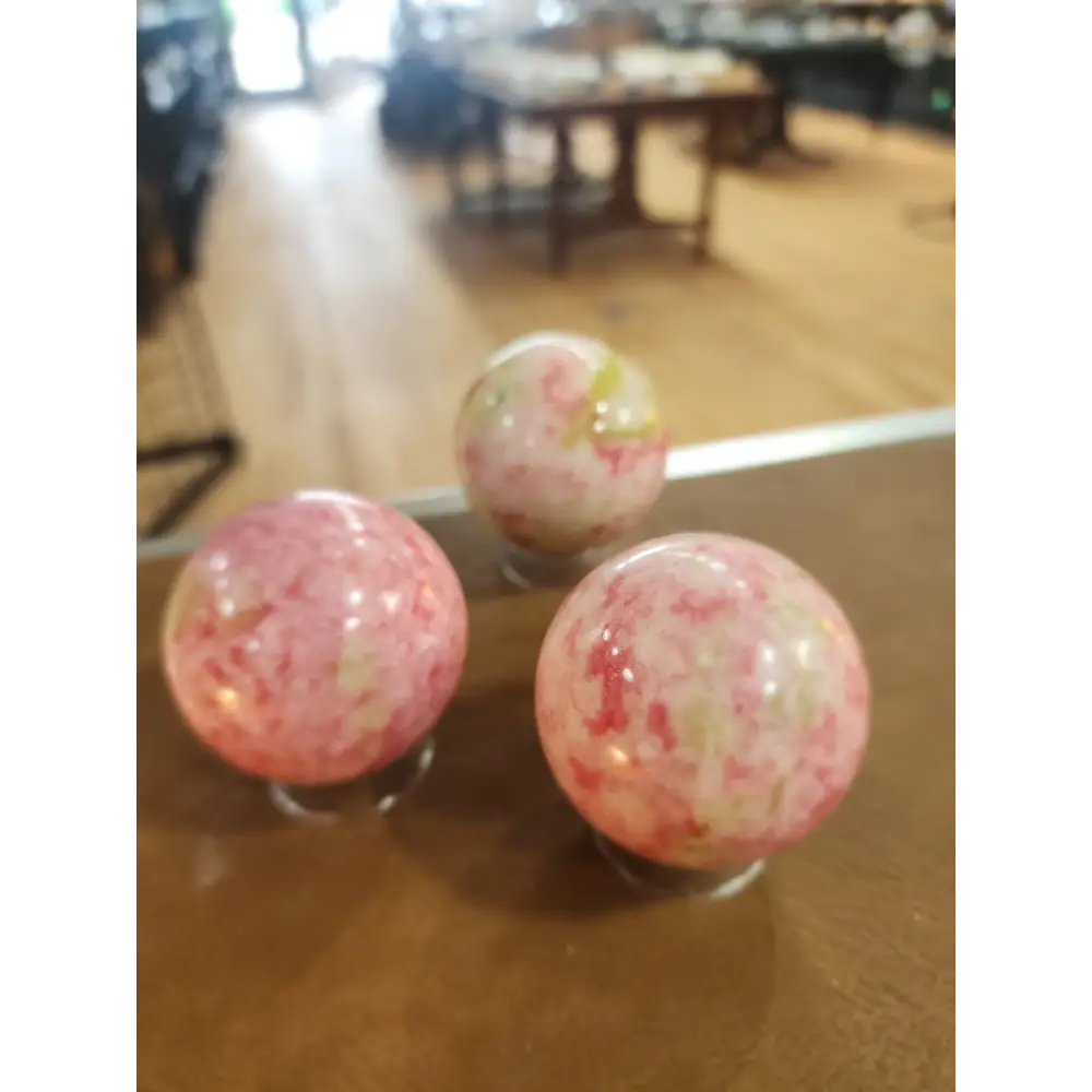 🌸✨ Thulite Sphere (2’’) – Joyful Energy & Heartfelt Connection! 💖 - Spheres