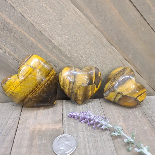Tiger’s Eye Hearts - Carvings