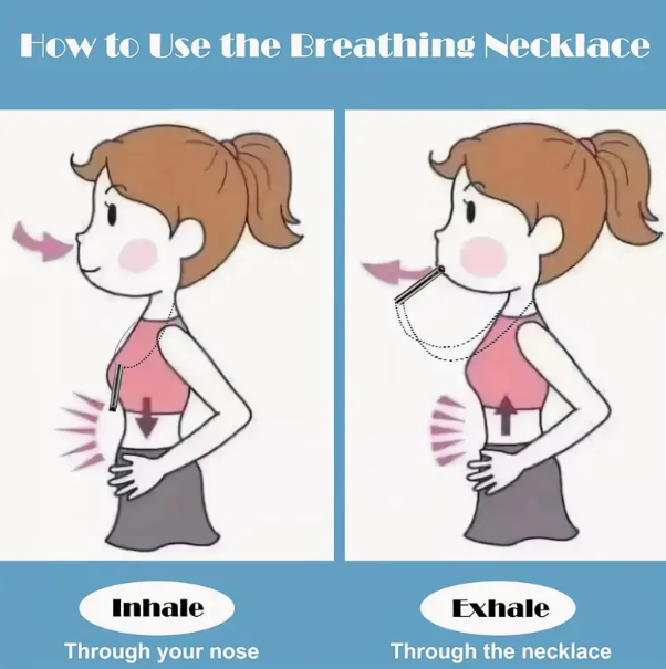 Titanium Steel Mindful Breathing Necklace - Jewelry