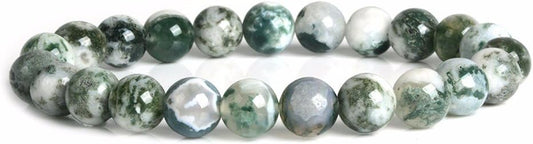 🌳✨ Tree Agate Bracelet 8mm – Growth Stability and Peace 🤍 - OMC BRACELETS