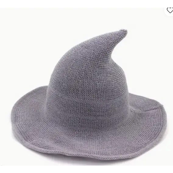 Trendy Witch Hat - Gray - Clothing & Apparel