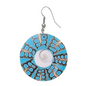Turquoise & Copper Spidershell Earrings - Jewelry
