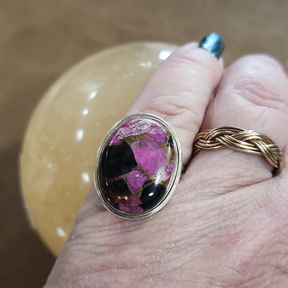 Assorted sterling silver rings featuring unique genuine gemstones in various shapes and colors, displayed on a white background. Perfect for crystal energy, personal style, and one-of-a-kind magic.

