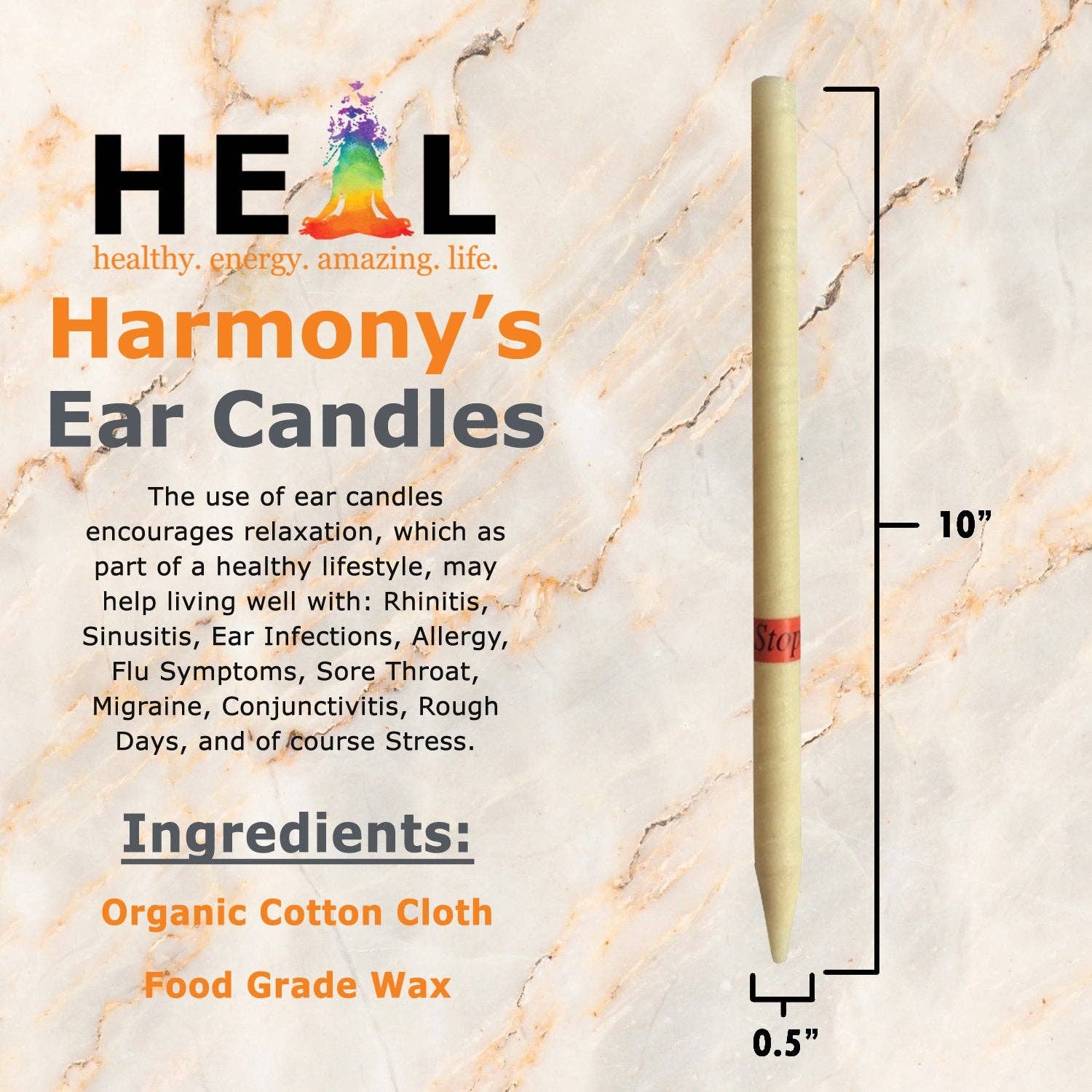 🕯️✨ Unscented Ear Candles by Doc Harmony – 2-Pack – Gentle Natural Wellness! 🌿 - Candles & Accessories
