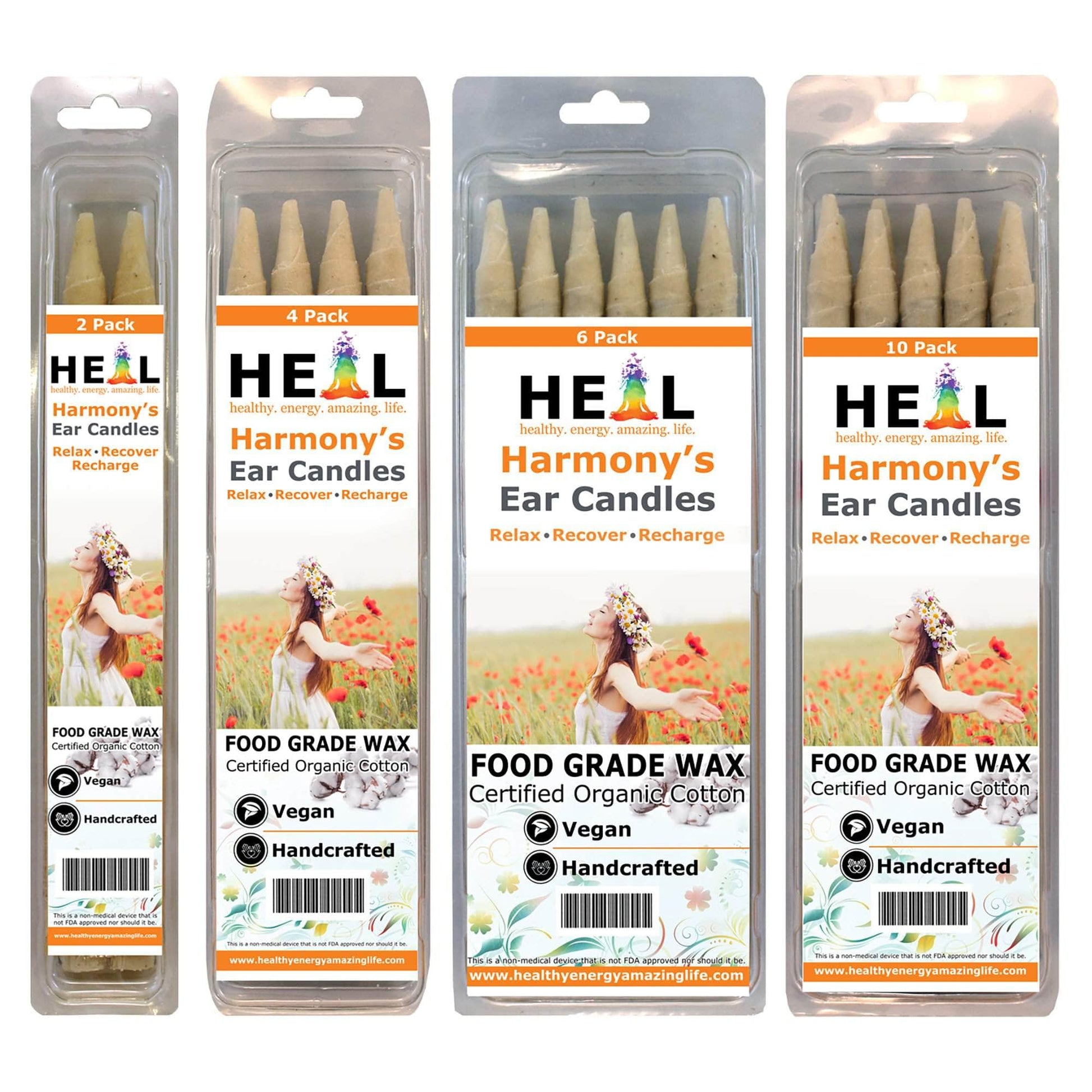 🕯️✨ Unscented Ear Candles by Doc Harmony – 2-Pack – Gentle Natural Wellness! 🌿 - Candles & Accessories