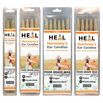 🕯️✨ Unscented Ear Candles by Doc Harmony – 2-Pack – Gentle Natural Wellness! 🌿 - Candles & Accessories