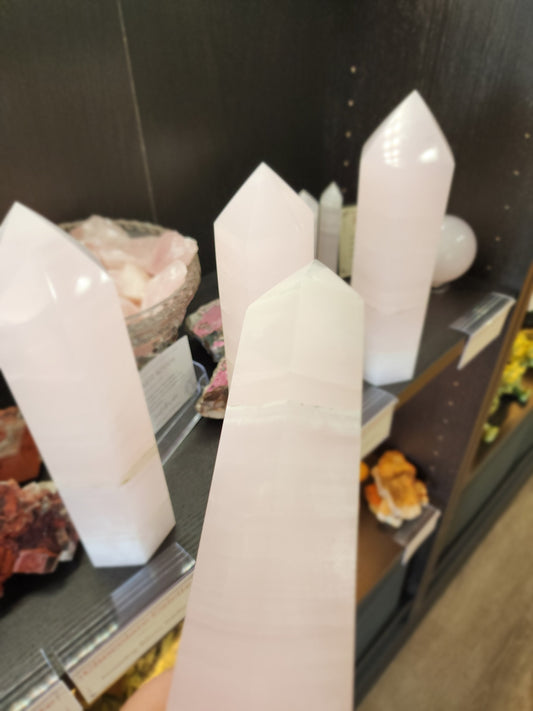 Pink Calcite Tower – Heart Healing Gentle Comfort 💗✨ - Towers