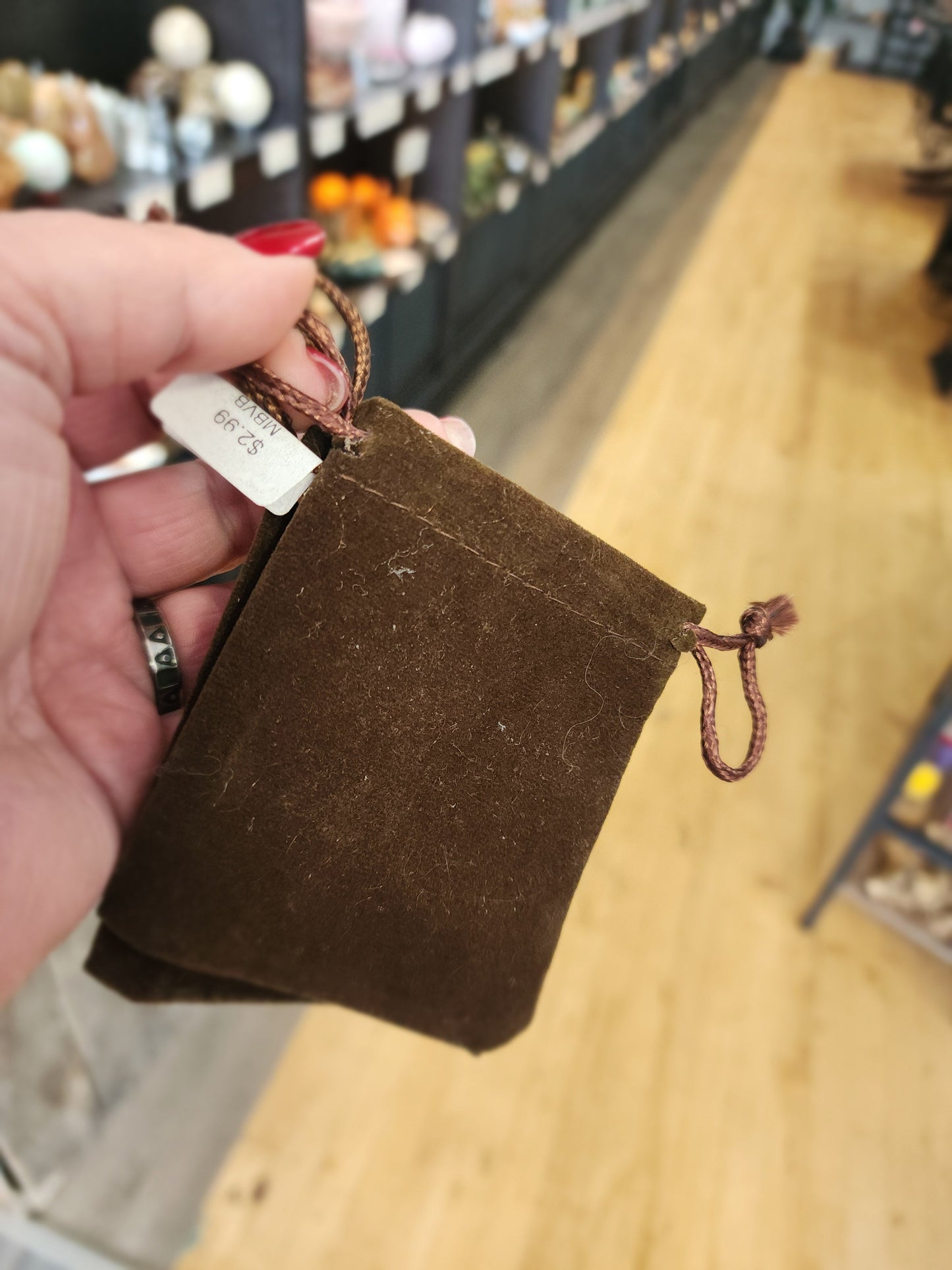 Velveteen Crystal Bags – Multiple Sizes & Colors! ✨ - SMALL BROWN - 3’’ x 3.5’’ - Bags Pouches & Totes