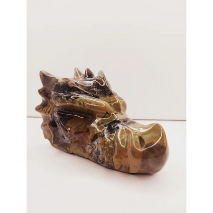 🐉🔥 Volcano Agate Dragon Skull 5.5’’ – Power Transformation and UV Magic 💡 - 2
