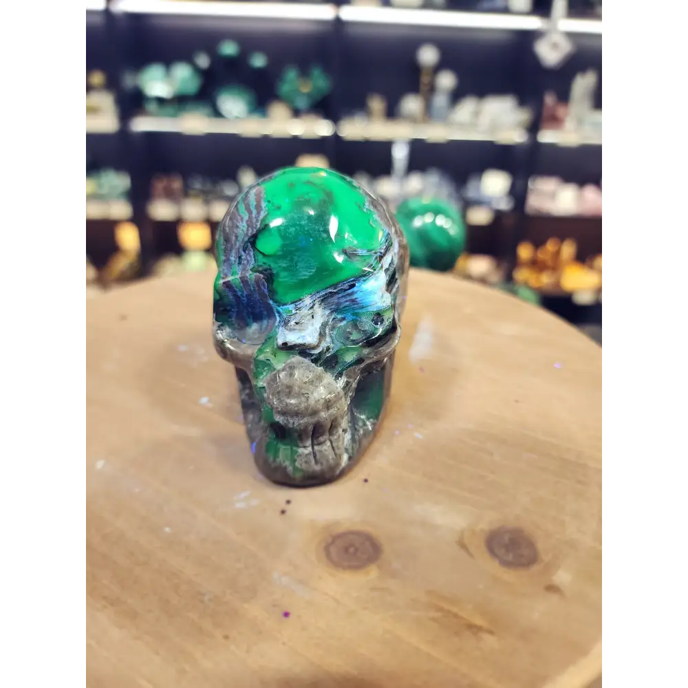 Volcano Agate Skull – 3.5’’ (UV Reactive!) 💀🌋 - 4