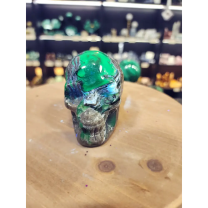Volcano Agate Skull – 3.5’’ (UV Reactive!) 💀🌋 - 4