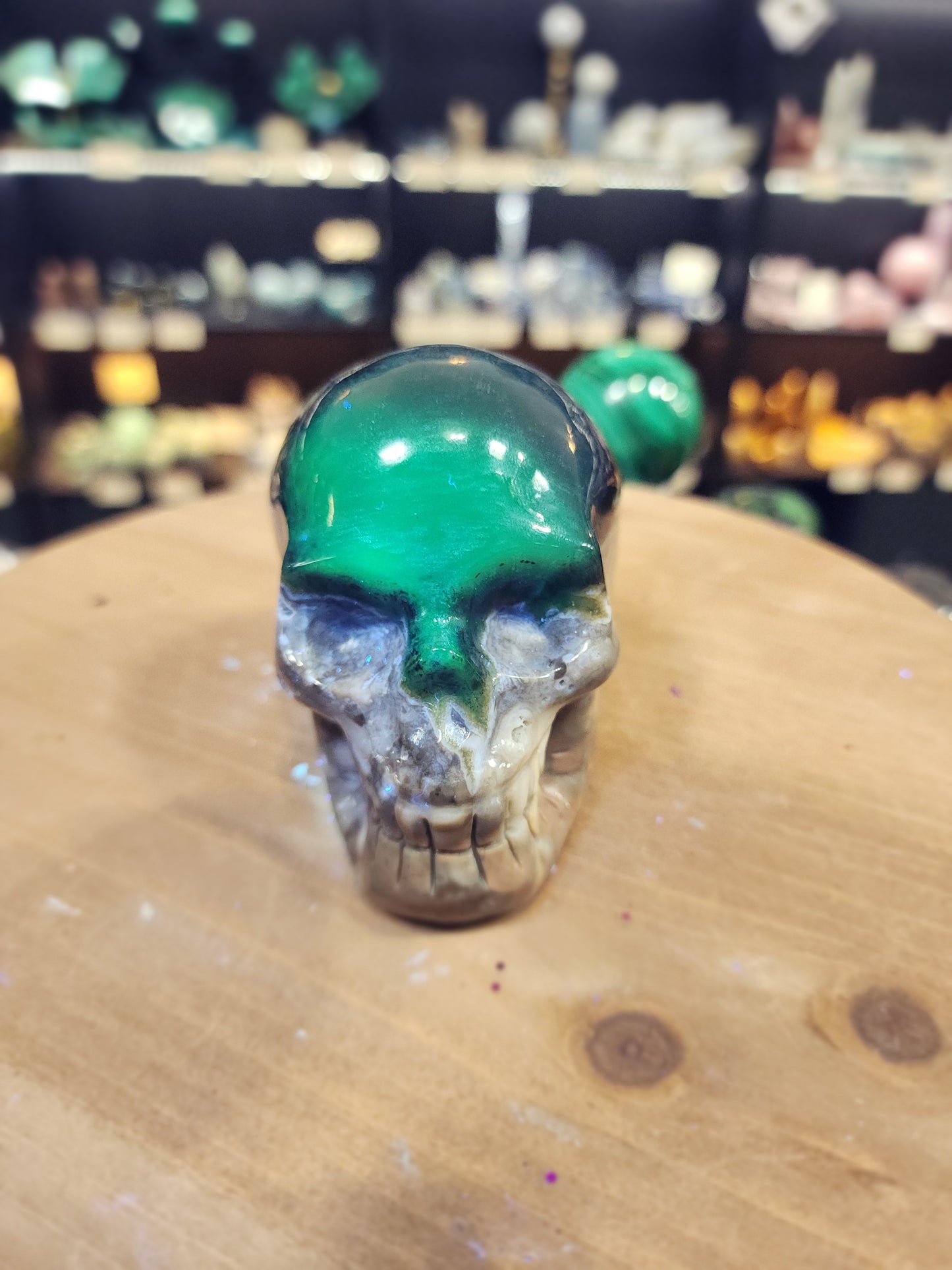 Volcano Agate Skull – 3.5’’ (UV Reactive!) 💀🌋 - 6