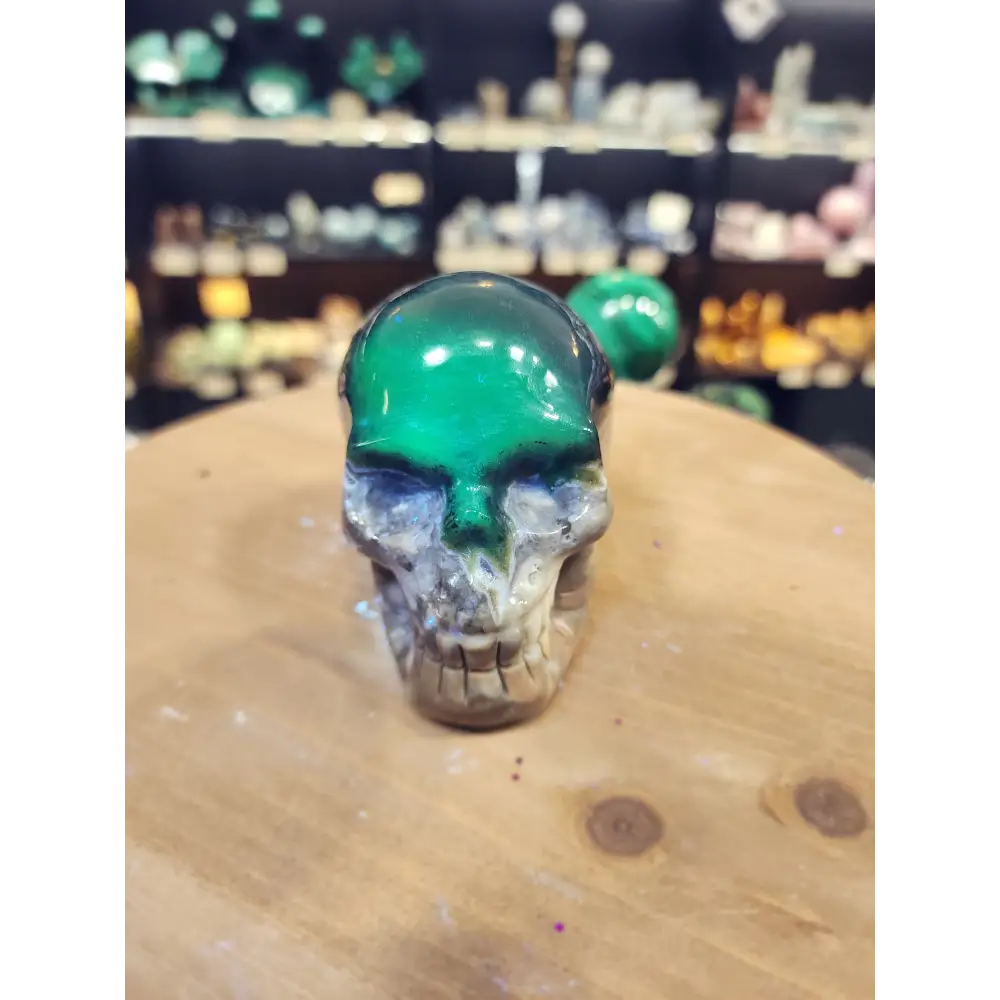 Volcano Agate Skull – 3.5’’ (UV Reactive!) 💀🌋 - 6