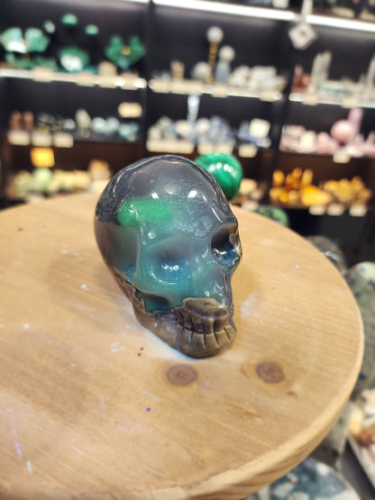 Volcano Agate Skull – 3.5’’ (UV Reactive!) 💀🌋 - 8