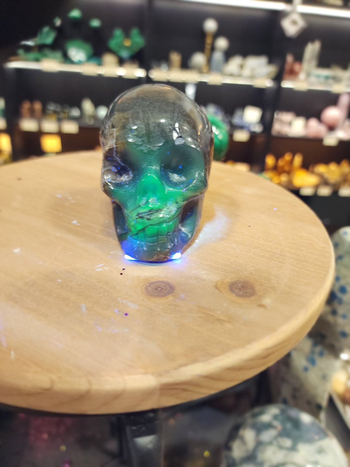Volcano Agate Skull – 3.5’’ (UV Reactive!) 💀🌋 - 9