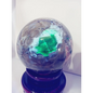 🌋✨ Volcano Agate Sphere w/ stand – Transformation Strength and Grounding. UV REACTIVE 🪐 - Spheres