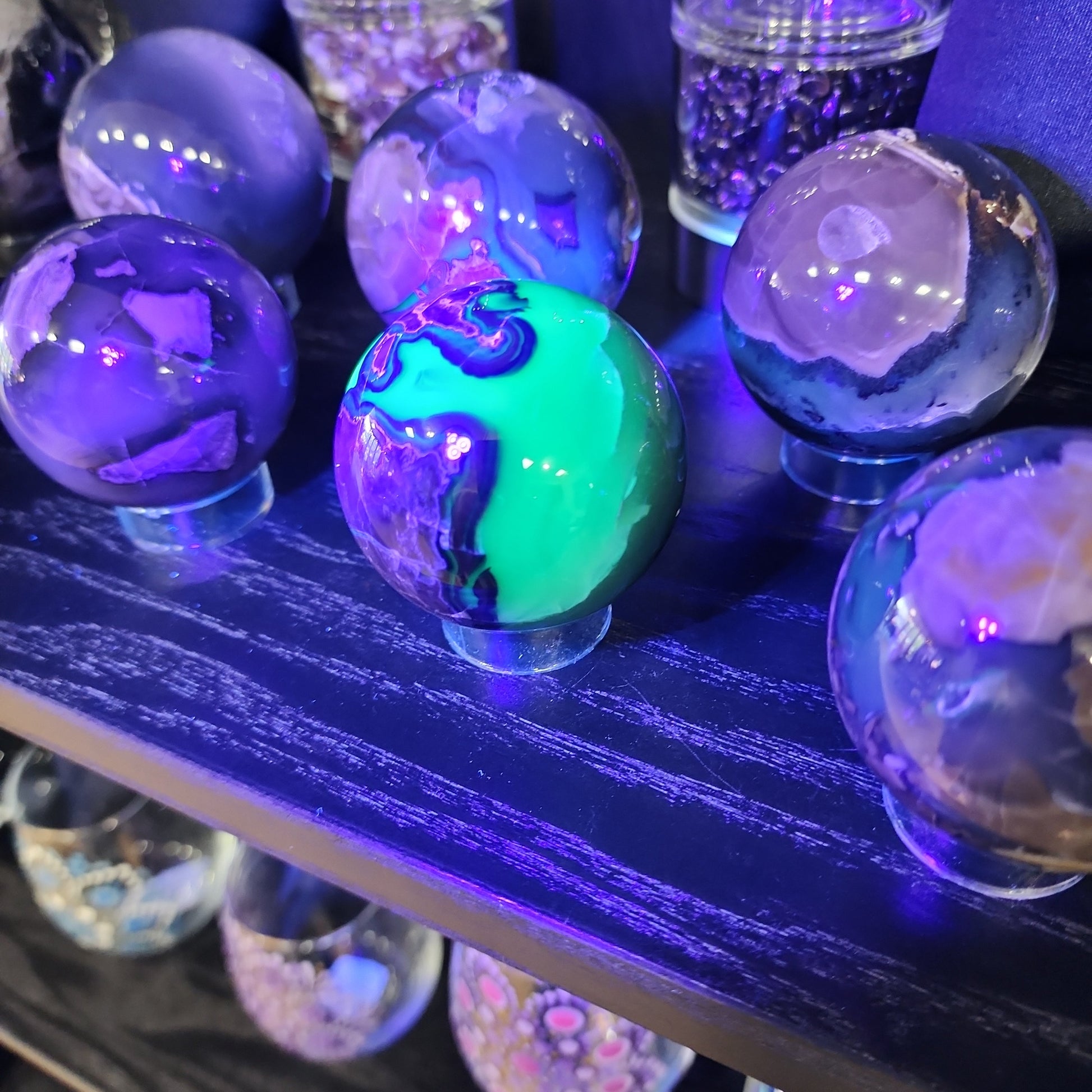 🌋🤍 Volcano Agate Spheres (2.5’’) – Ignite Transformation and Grounding Energy! 🤍🌋 - Spheres
