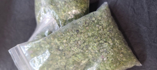 Water Bottle Chip Refill - Peridot Chip Bag - Crystal Water Bottles
