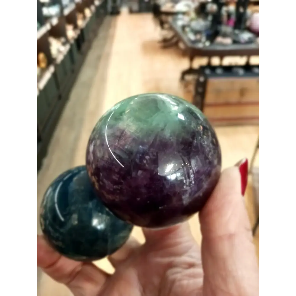 🍉✨ Watermelon Fluorite Spheres – Joy Balance and Vibrant Energy! ✨🍉 - Spheres