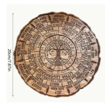 🌀✨ Wheel of the Year Plaque with Stand – Celebrate the Seasons & Sacred Cycles! 🌿 - NON-TYPED YET
