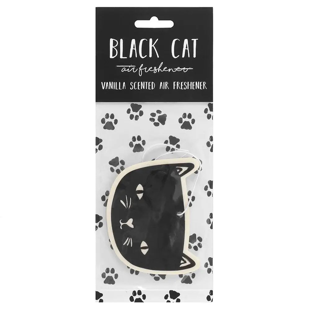 Assorted witchy-themed car air fresheners featuring mystical symbols and enchanting designs, displayed in a car setting.